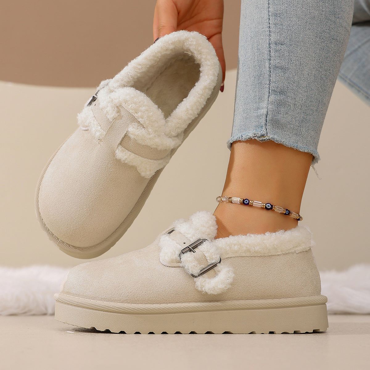 Bootara Women's BerryBirk Cozy Clogs – Retro Faux Fur Platform Snow Boots (US 5–9)