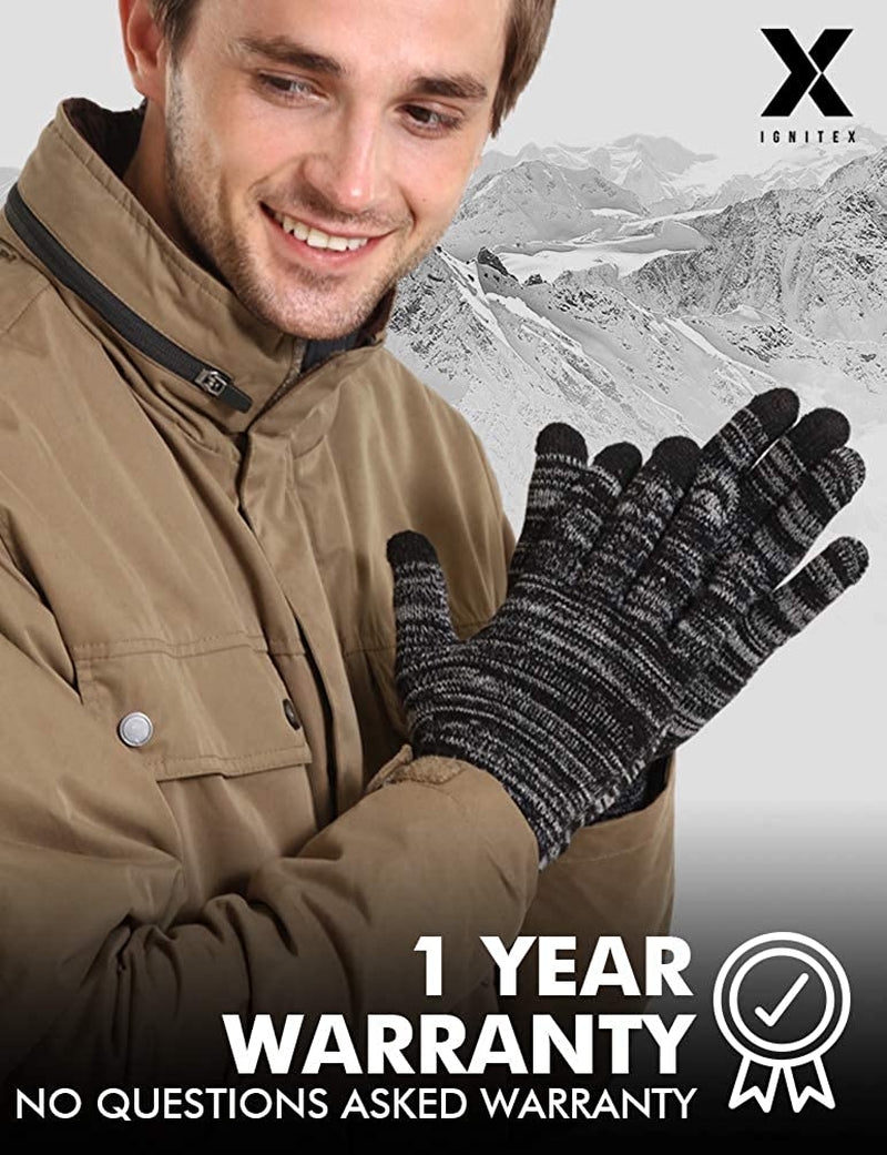 Touch Screen Winter Knit Gloves - Lightweight & Warm Thermal Magic Tech Gloves for Texting, Running, Driving, Cycling