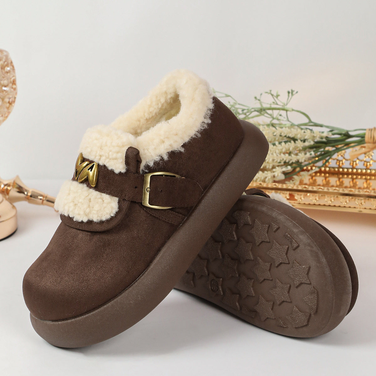 Round Toe Platform Ankle Boots
