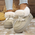 Plush Faux Fur Lined Platform Boots