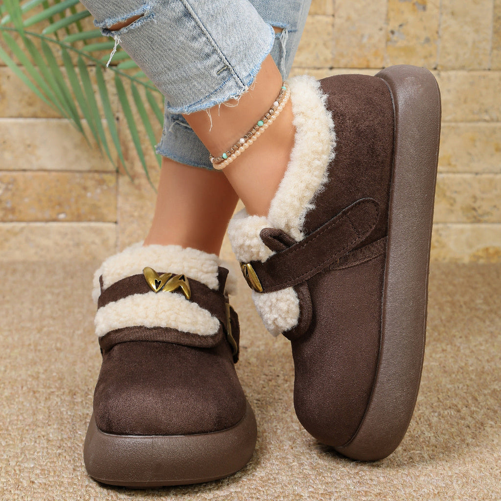 Round Toe Platform Ankle Boots