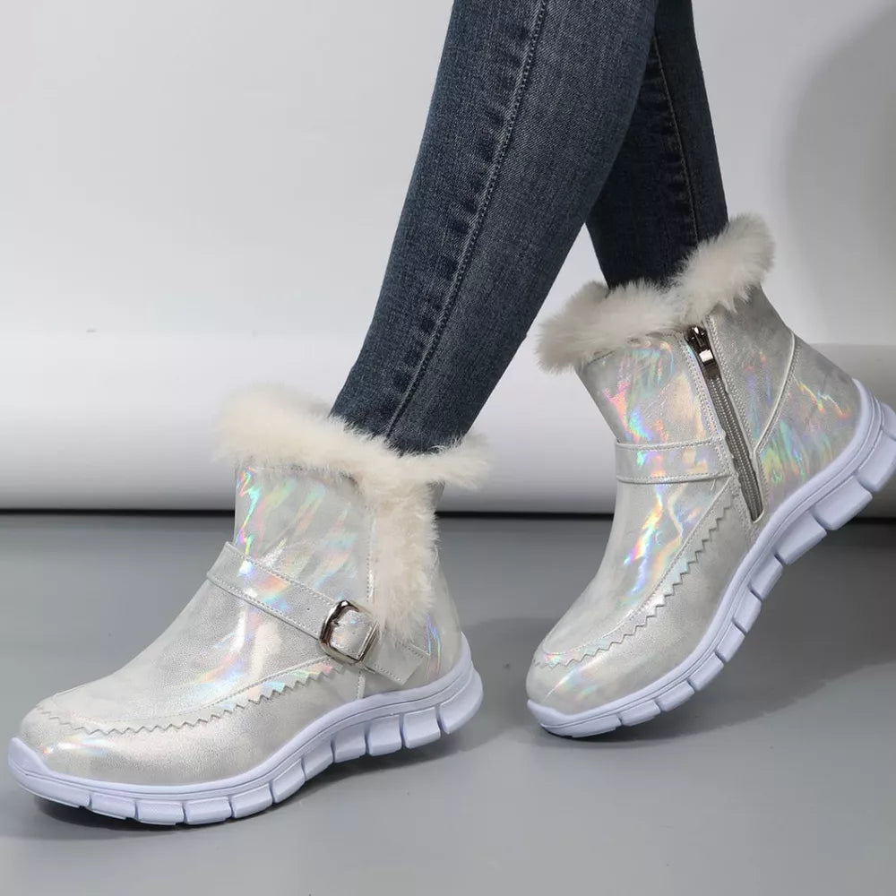 Faux Fur Lined Winter Ankle Boots