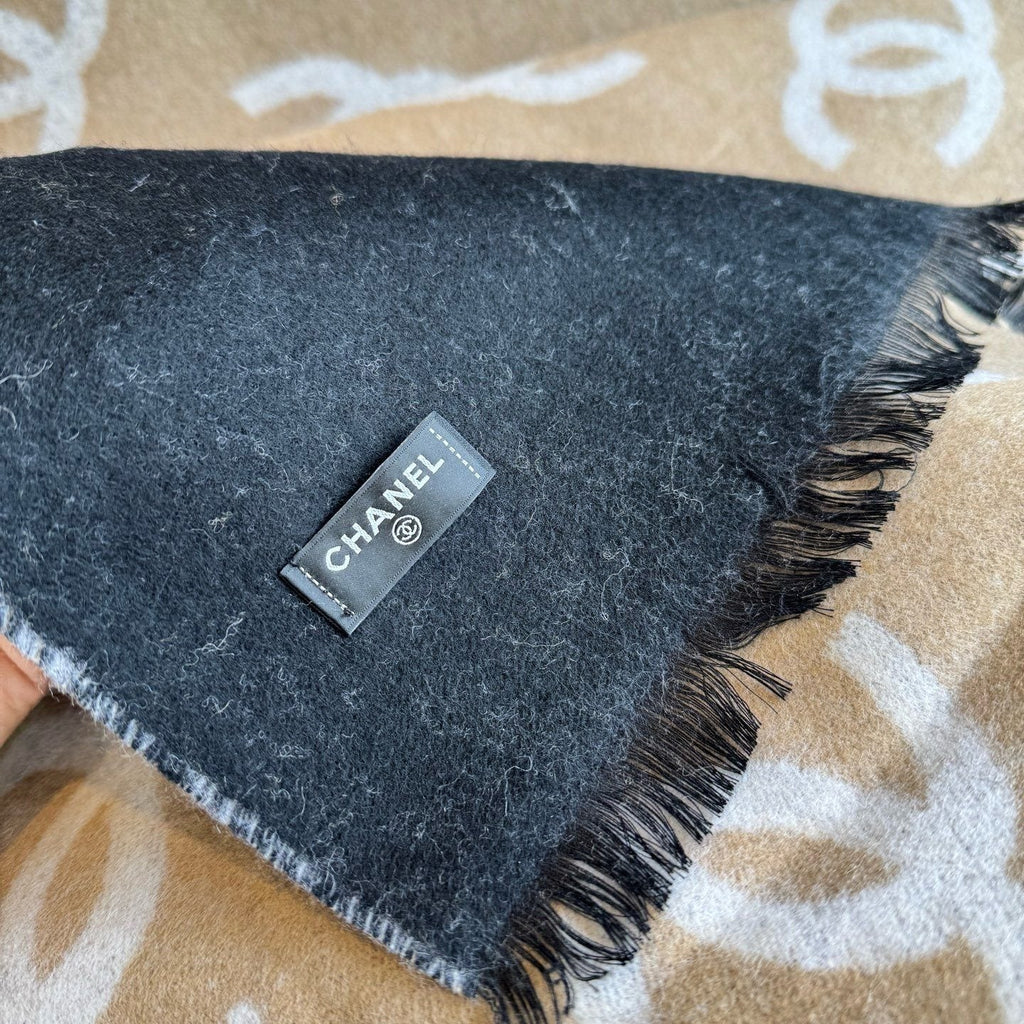 Chanel Reversible Logo Scarf Shawl